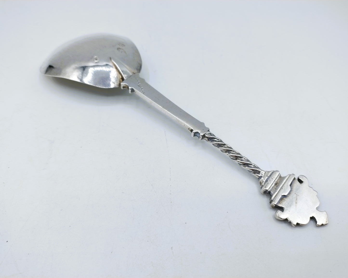 Silver occasional spoon, pseudo hallmarks, 19th century