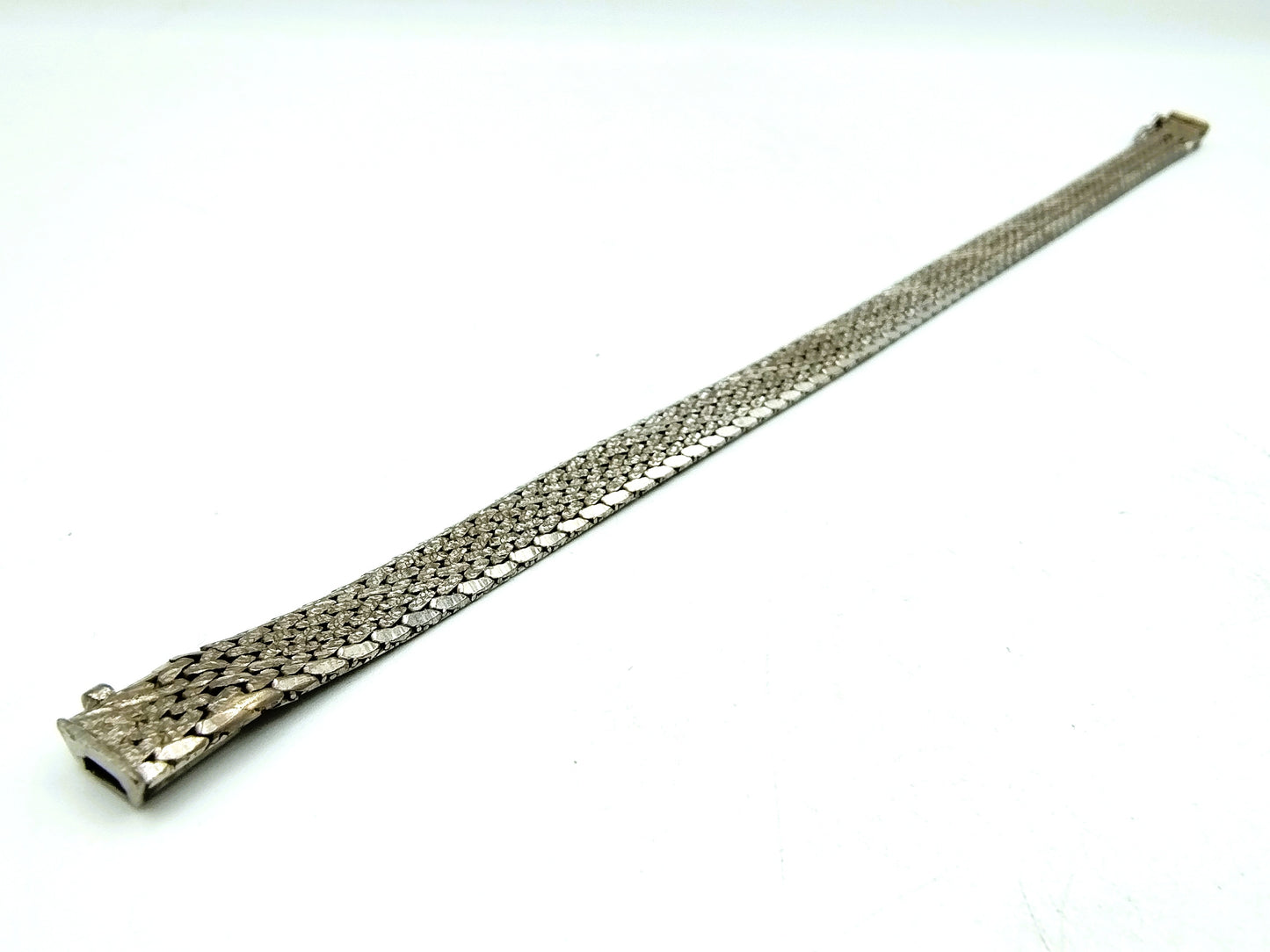 Silbernes Vintage-Armband mit Flechtmotiv, 925