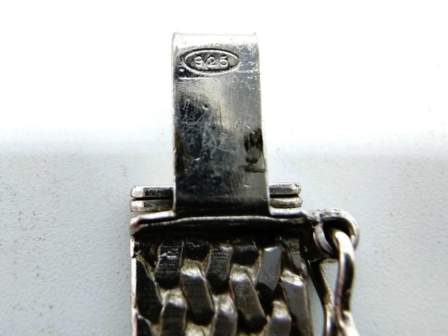 Silbernes Vintage-Armband mit Flechtmotiv, 925