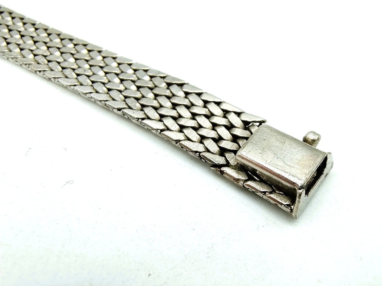 Silbernes Vintage-Armband mit Flechtmotiv, 925