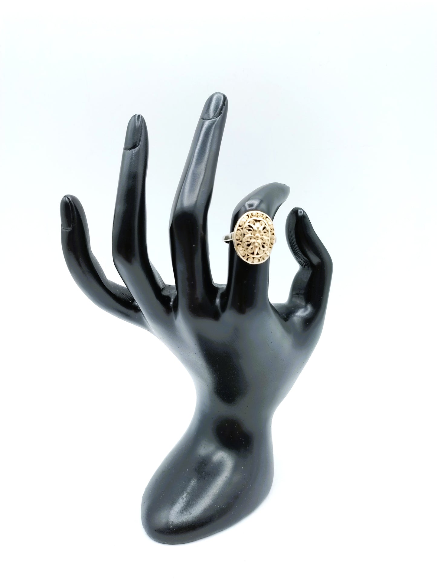 Silberring mit Filigranarbeit, 18 mm