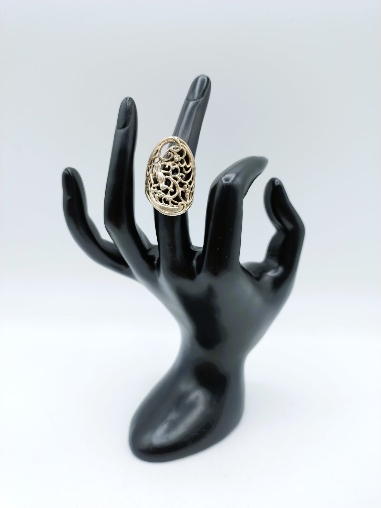 Silver ring with bird, 925, 18.5 mm
