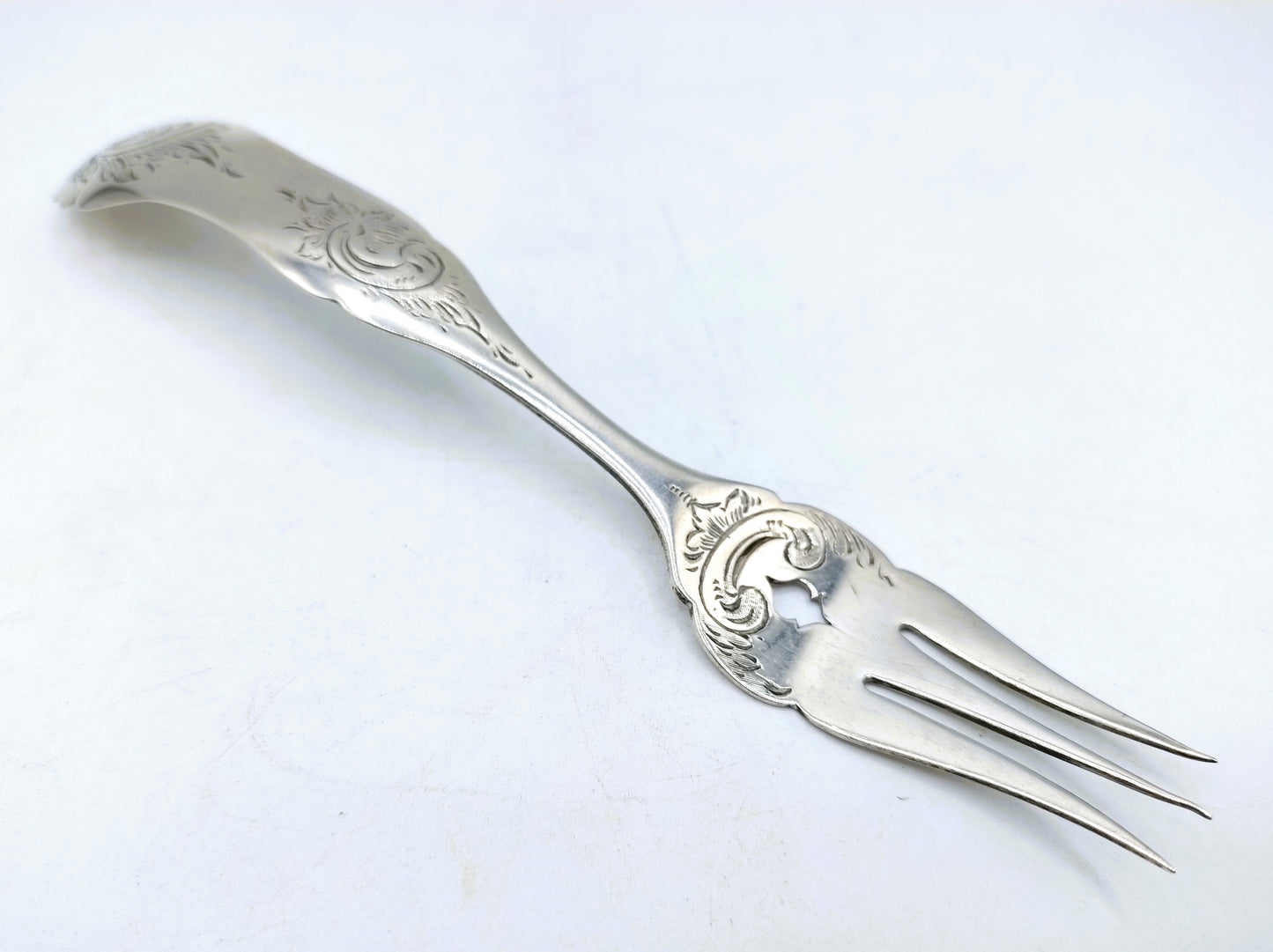 Zilveren Biedermeier vork, 1859