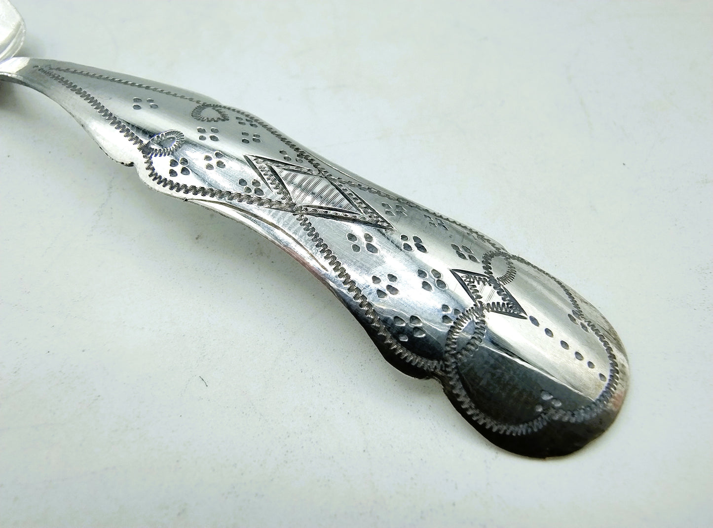 Zilveren theelepels, Biedermeier, 5-delig, 19e eeuws