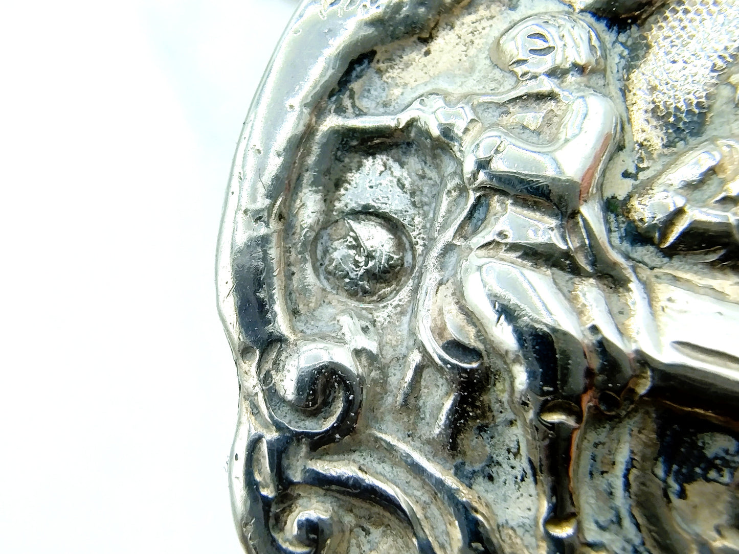 Silver bag bracket, J. van Straten, Hoorn, 1900.