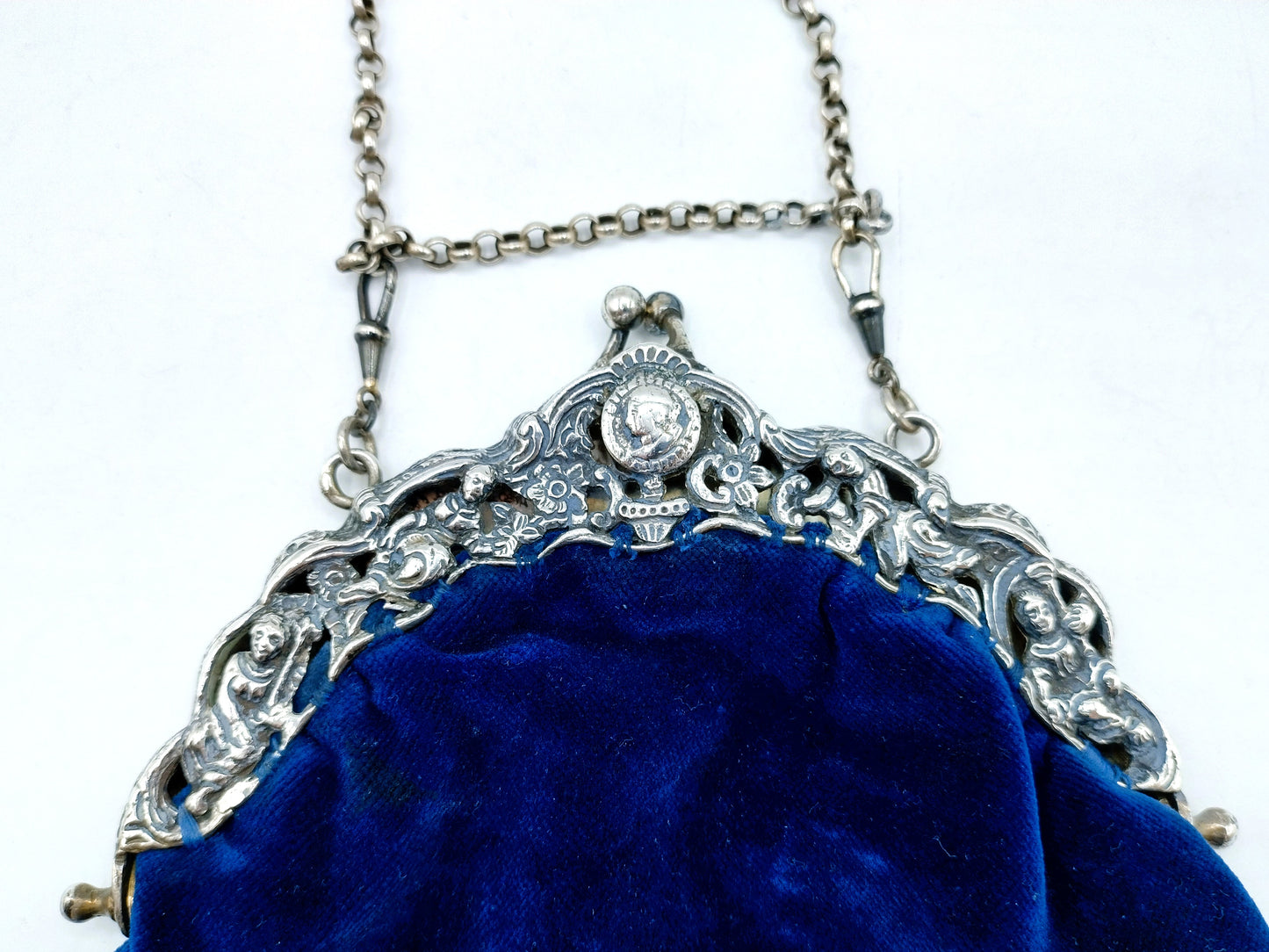 Silver bag bracket, J. van Straten, Hoorn, 1900.