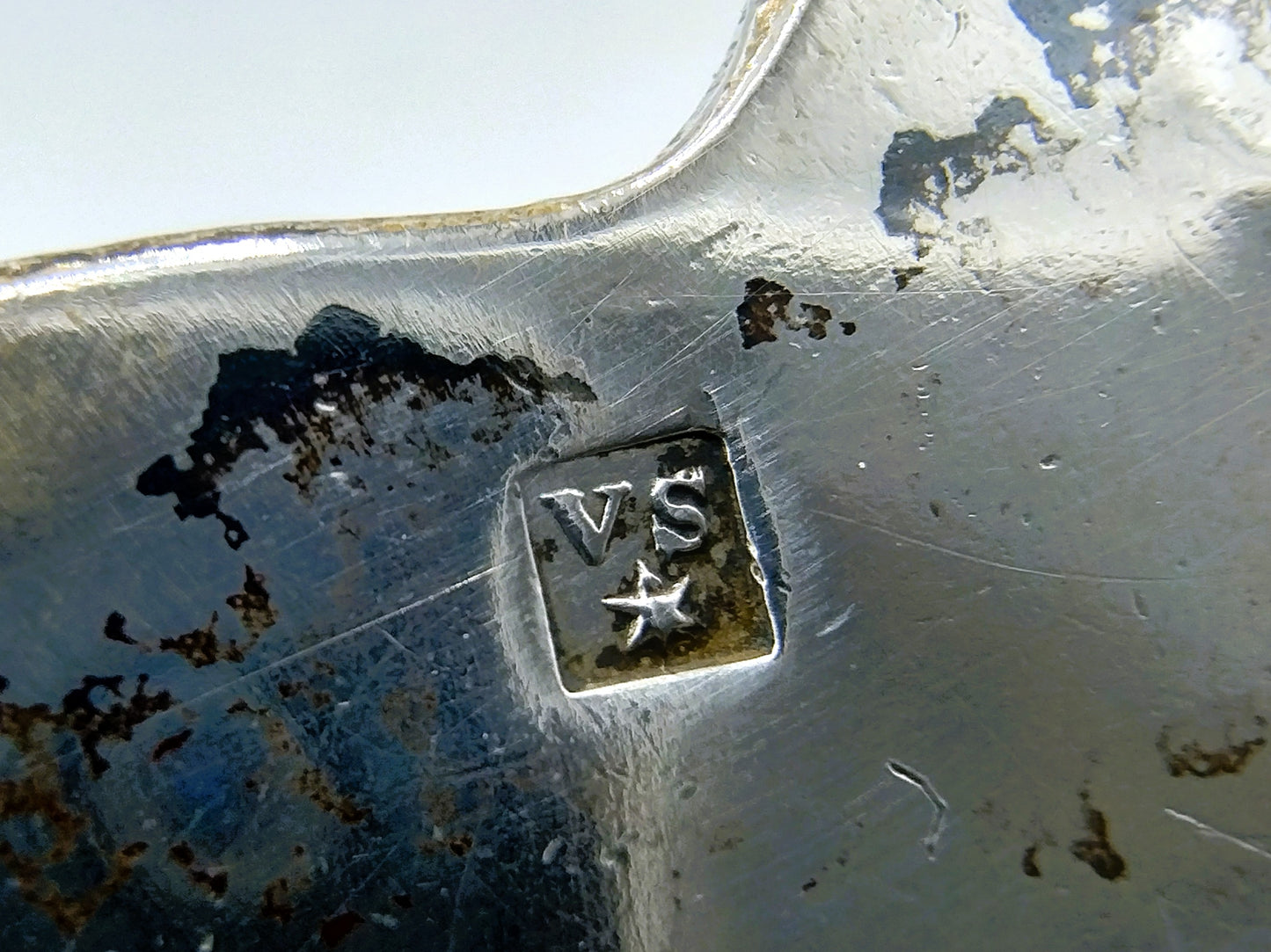 Silver bag bracket, J. van Straten, Hoorn, 1900.