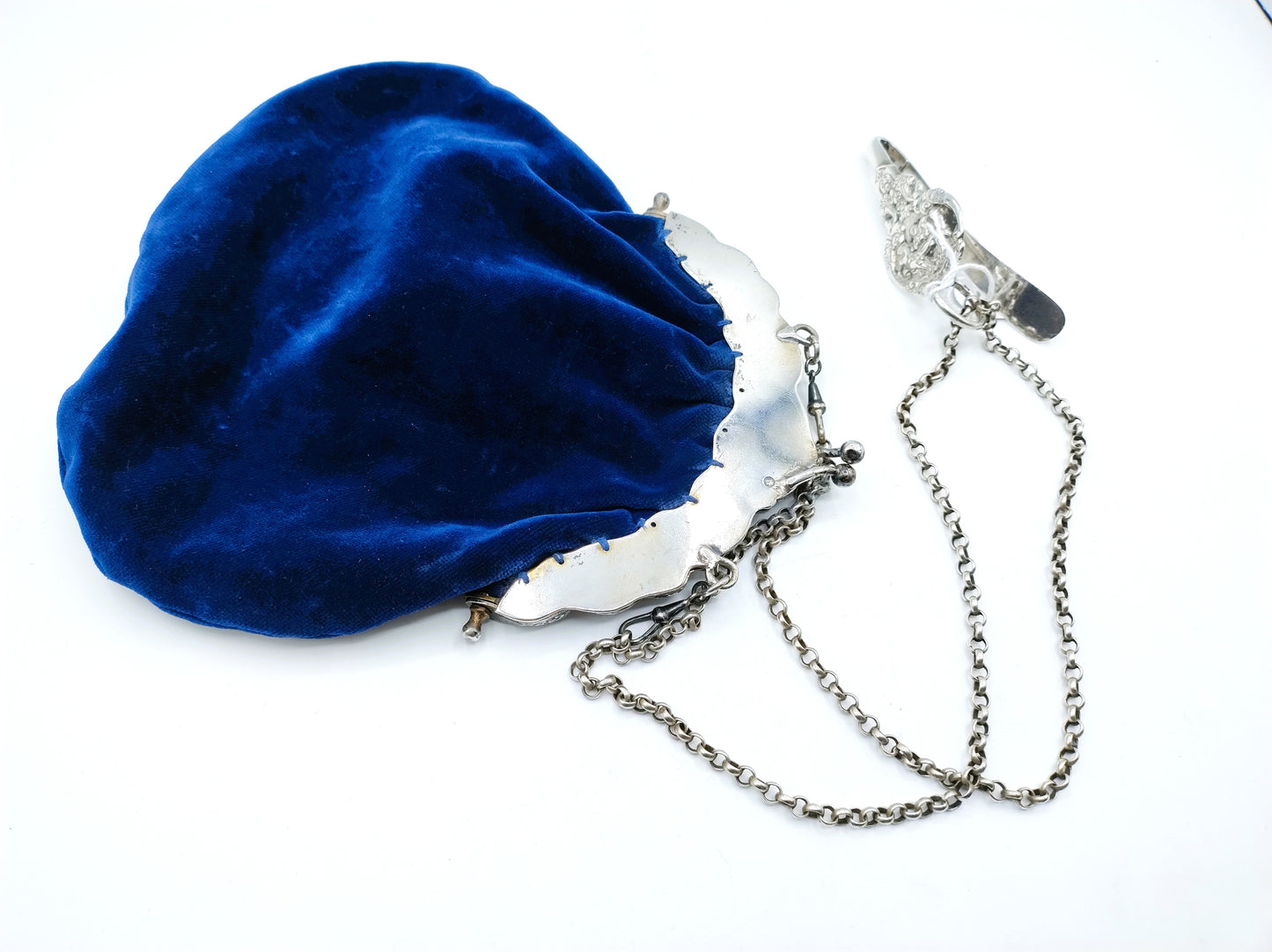 Silver bag bracket, J. van Straten, Hoorn, 1900.