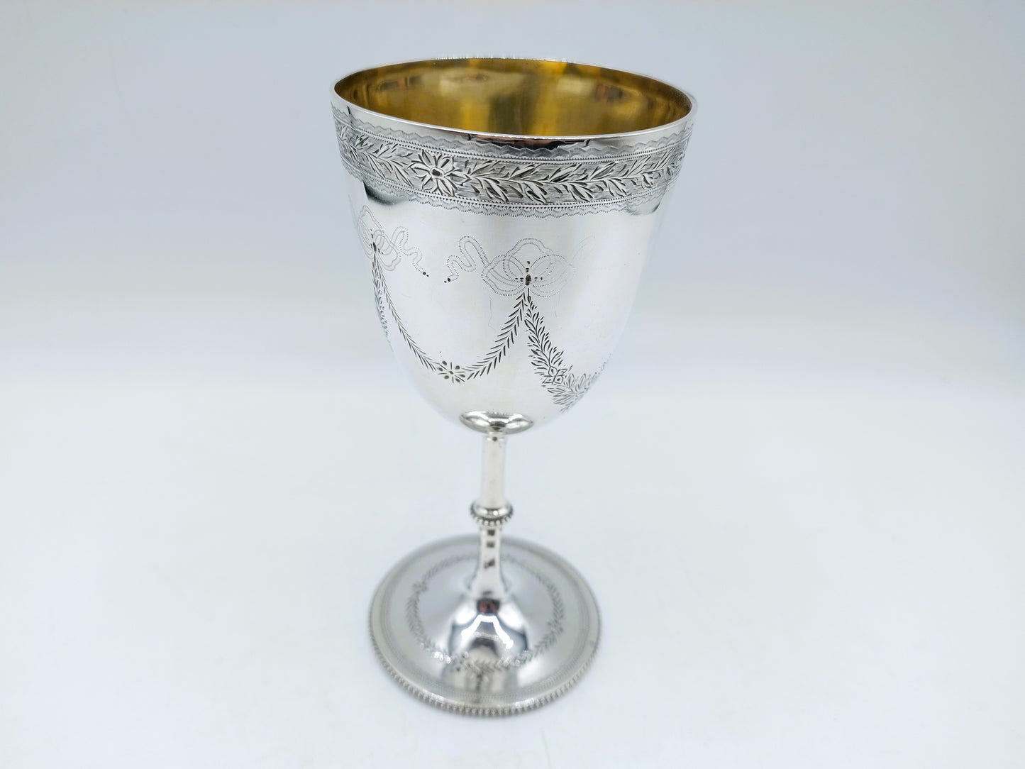 Victoriaans zilveren wijnglas, Mappin & Webb, Londen, 1874