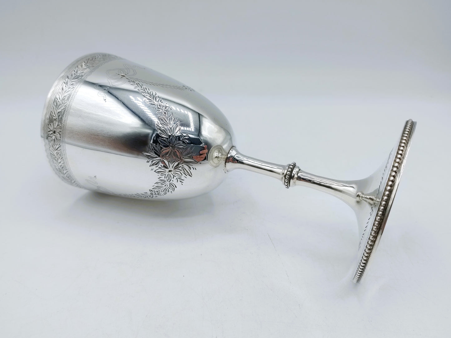 Victoriaans zilveren wijnglas, Mappin & Webb, Londen, 1874