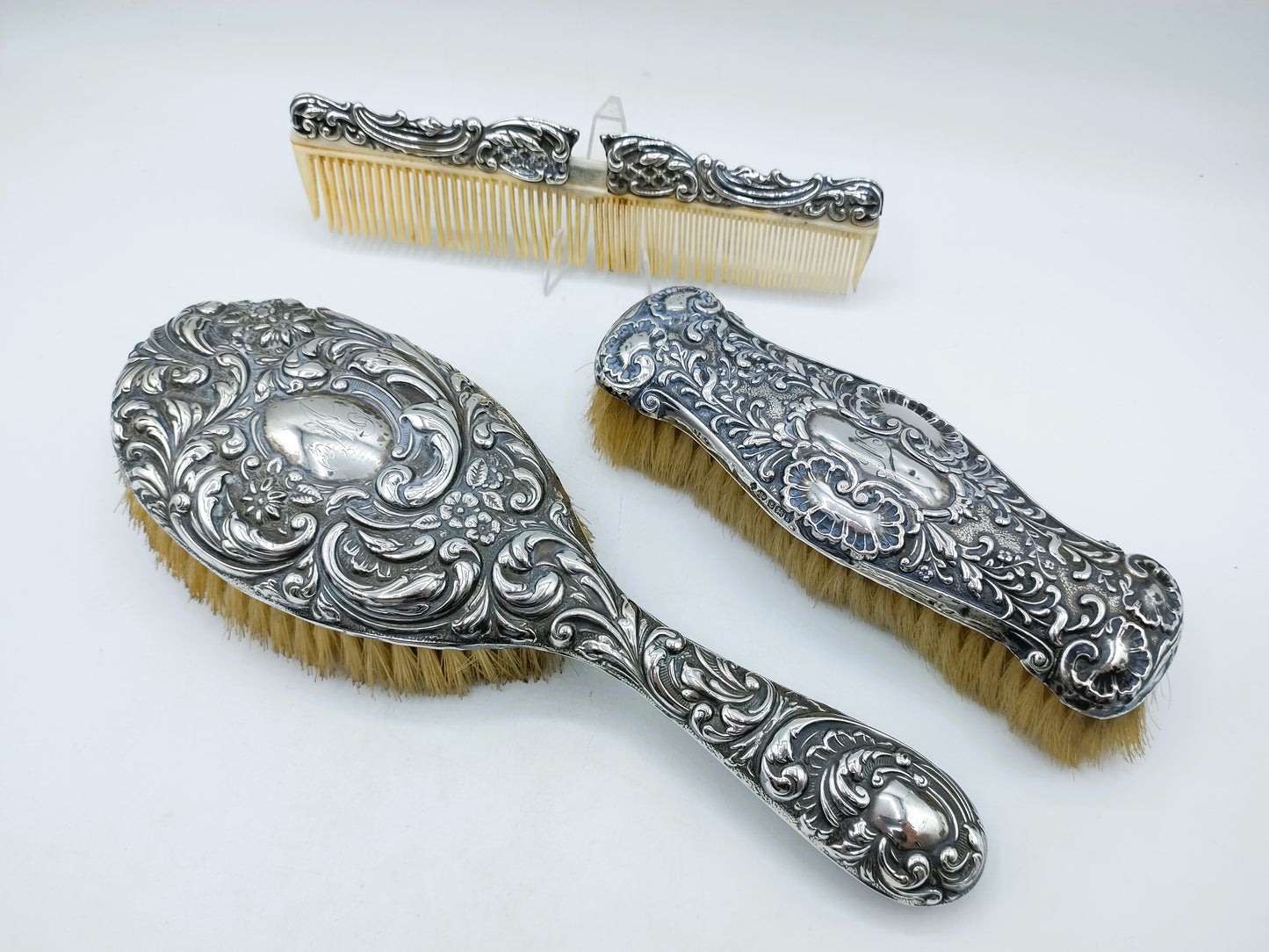 Silbernes Haubenset, W. Hutten & Sons, Birmingham, 1899