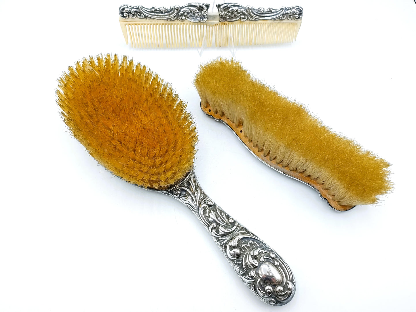 Silbernes Haubenset, W. Hutten & Sons, Birmingham, 1899