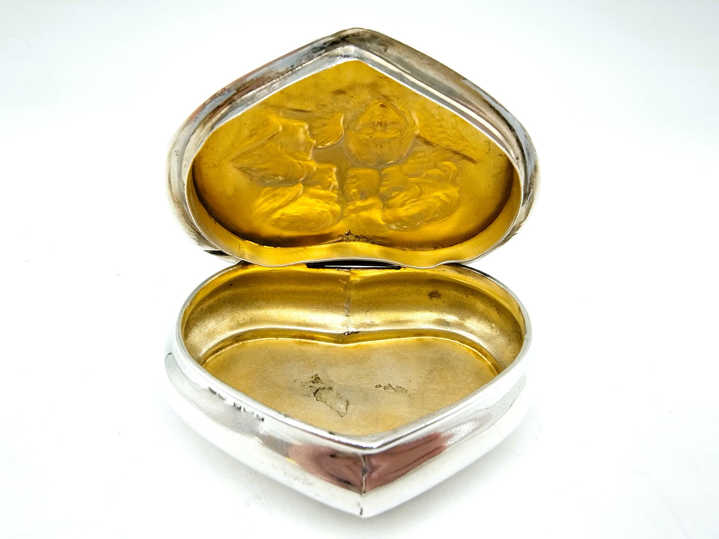 Viktorianische silberne Pillendose, H. Matthews, Birmingham, 1906