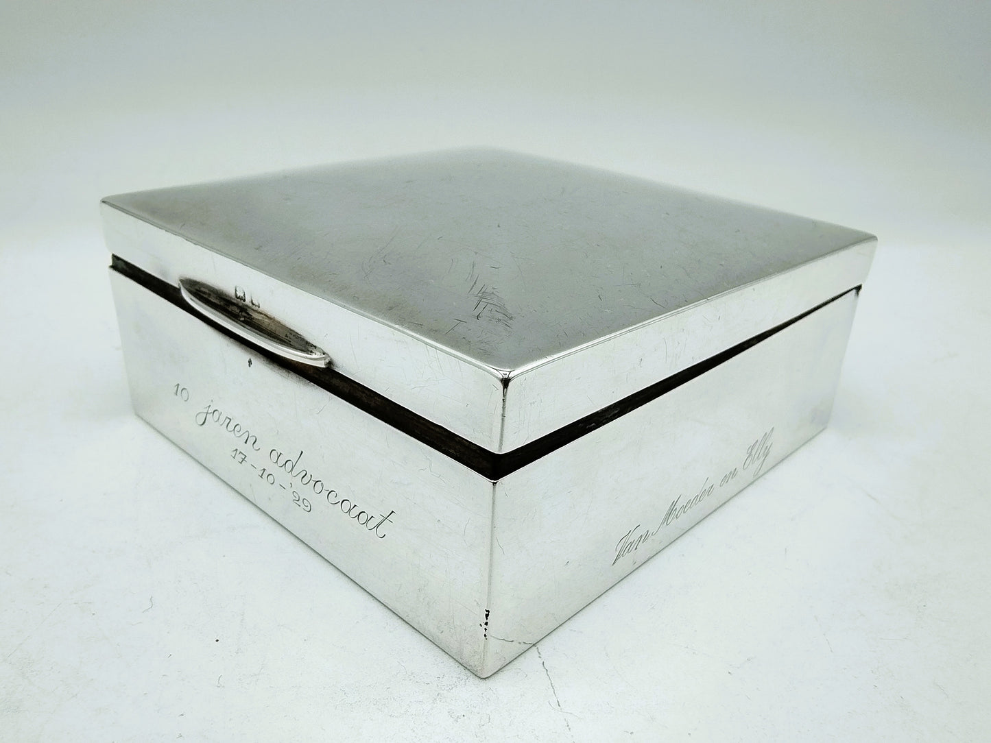 Silberne Zigarettenschachtel, H. Matthews, Birmingham, 1925
