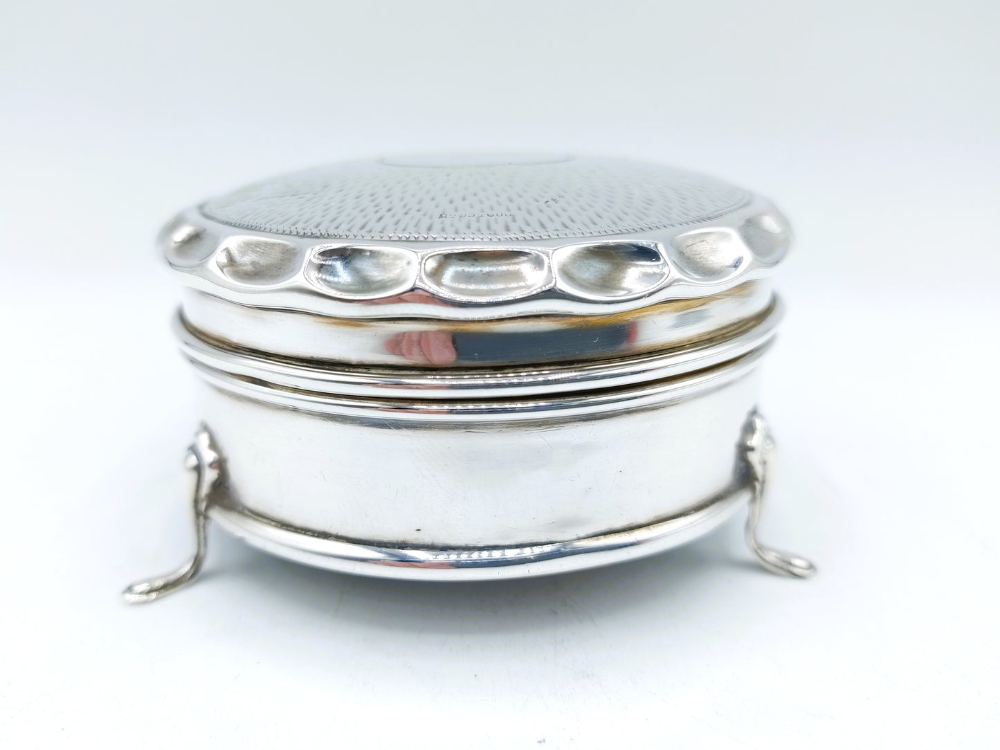 Silberne Ringbox, England, 1911