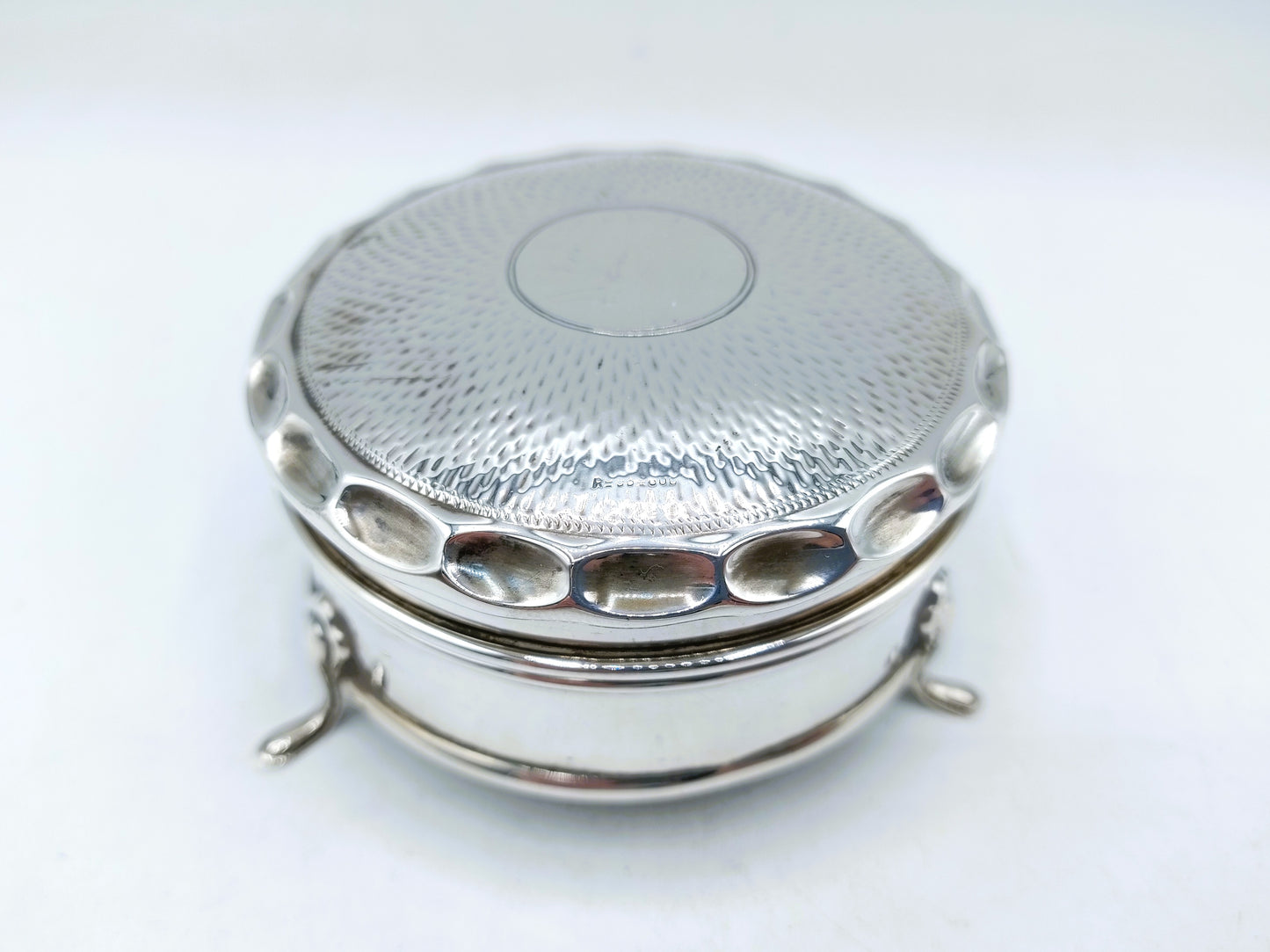 Silberne Ringbox, England, 1911