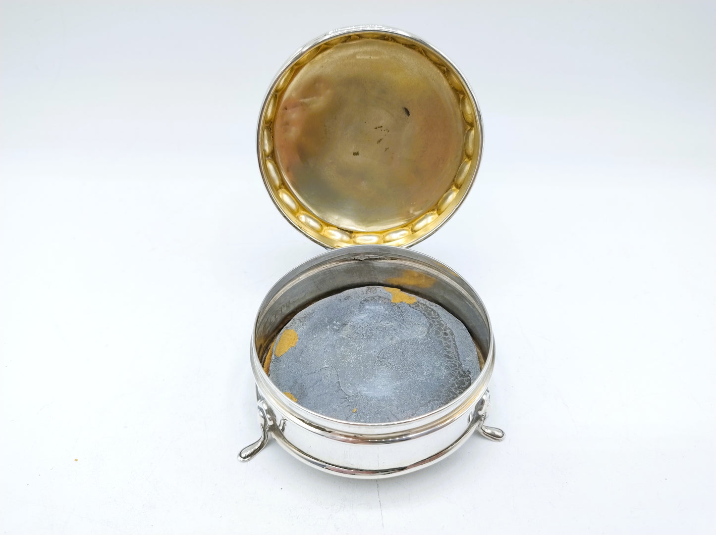 Silberne Ringbox, England, 1911