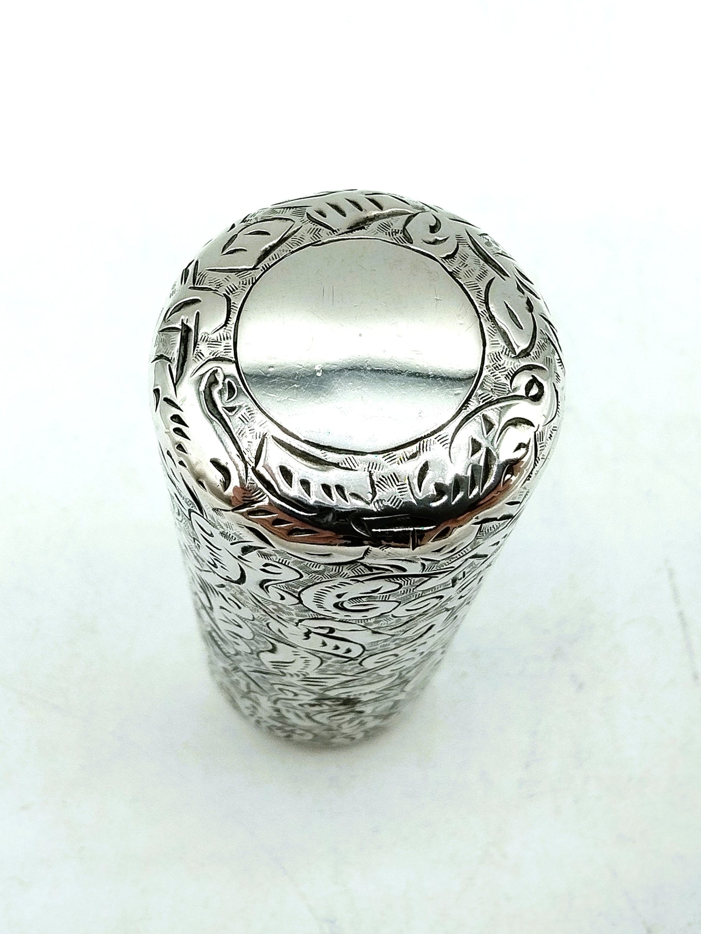 Victorian silver perfume bottle, Sampson Mordan & Co, London, 1893