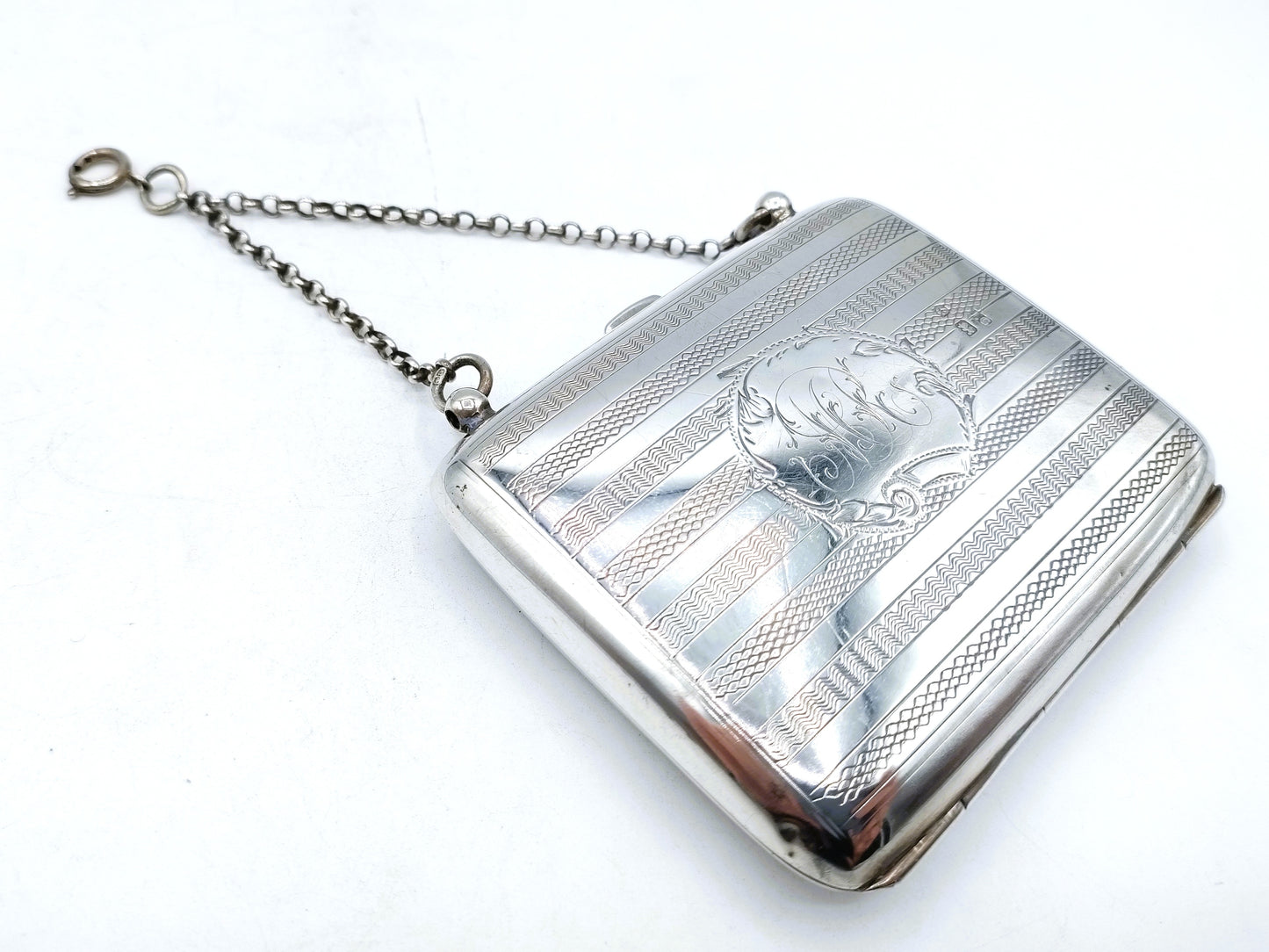Silver purse/card holder, J. Gilbert, Birmingham, 1887