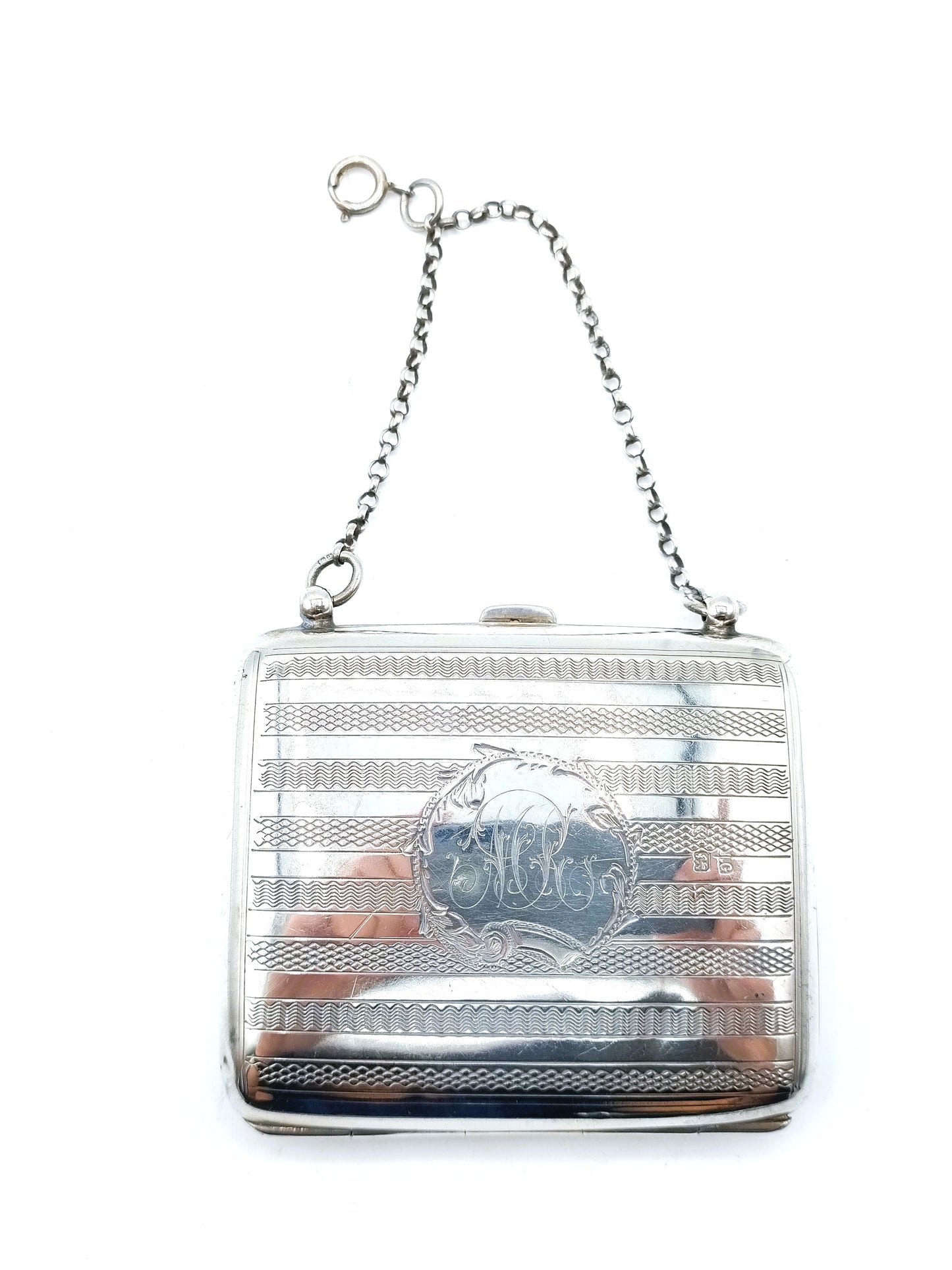 Silver purse/card holder, J. Gilbert, Birmingham, 1887