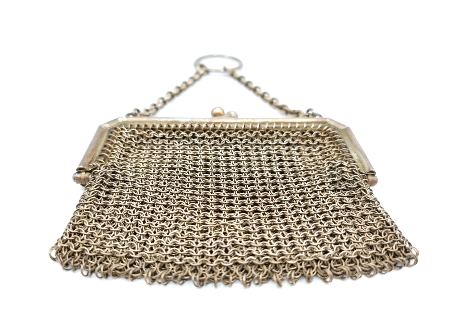Zilveren beugeltasje met maliënkolder, Engeland, 925