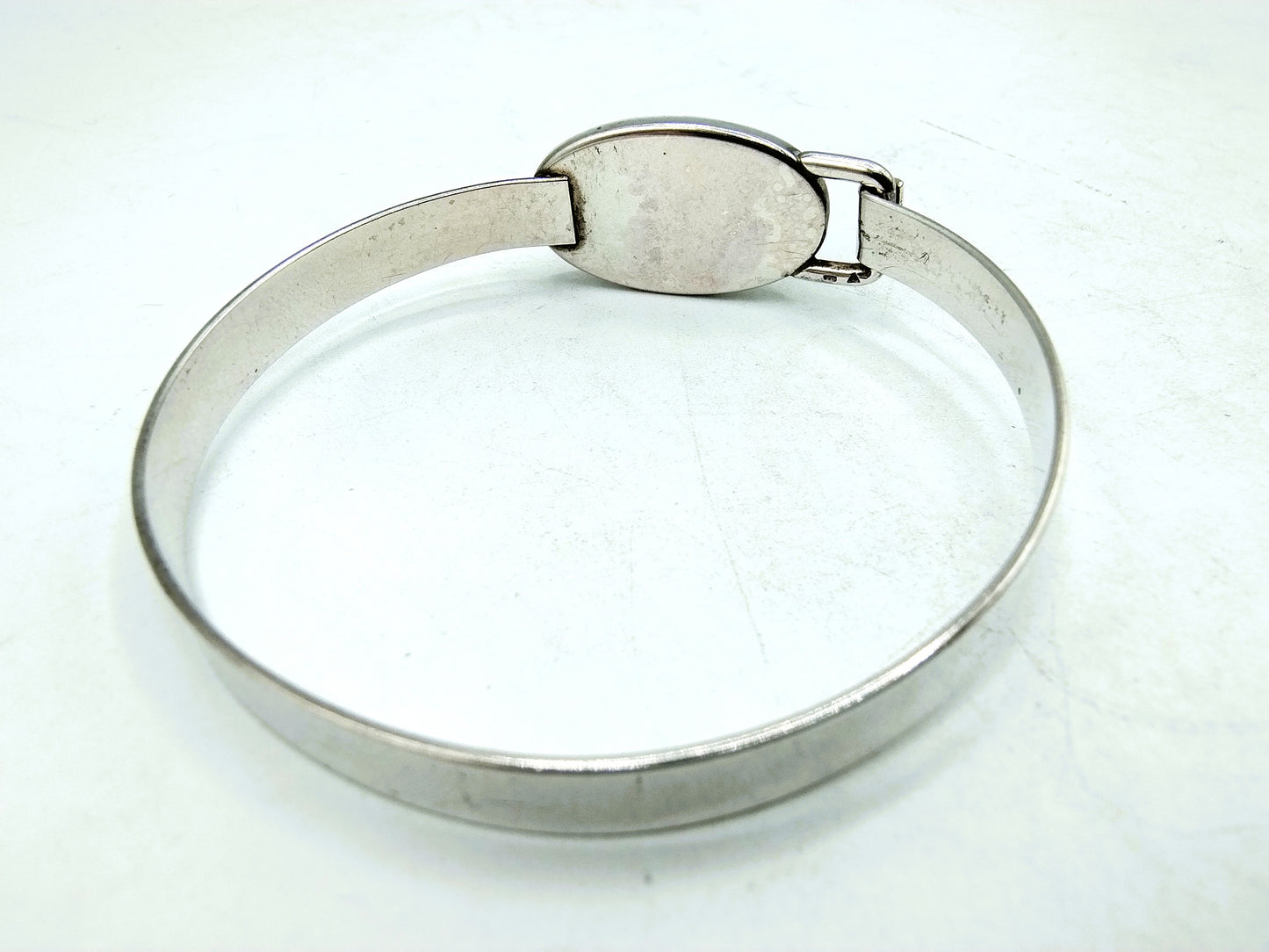 Zilveren armband bezet met Onyx, 835