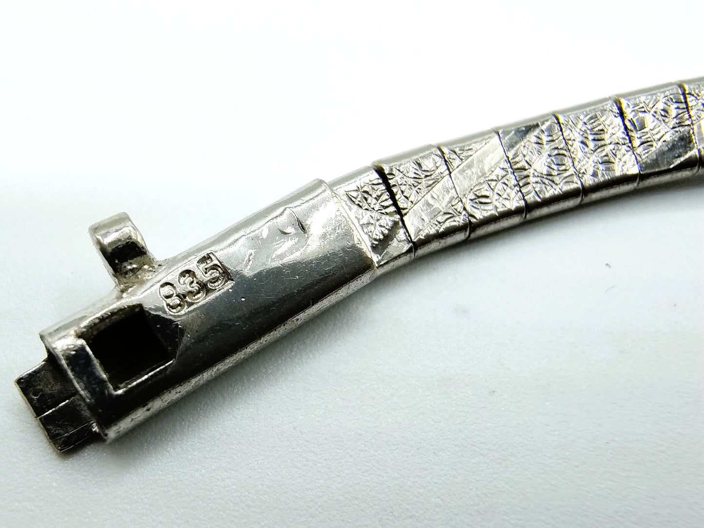 Silver omega chain + bracelet, 4 mm, 21 / 46 cm.