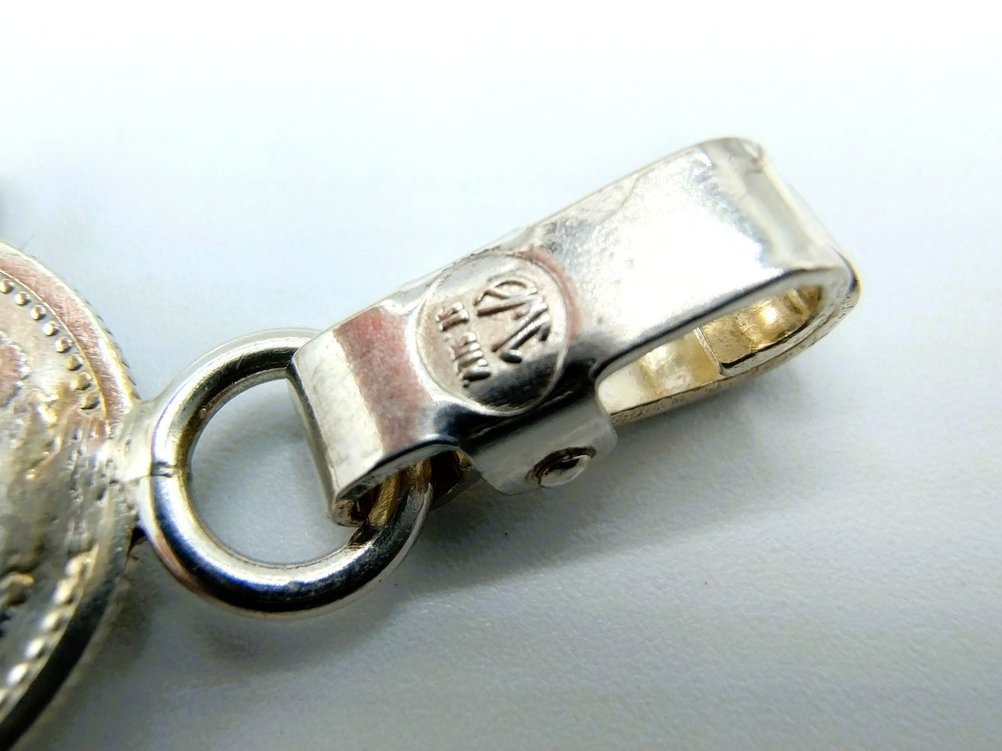 Zilveren dubbeltjes armband, Wilhelmina, 18 cm.