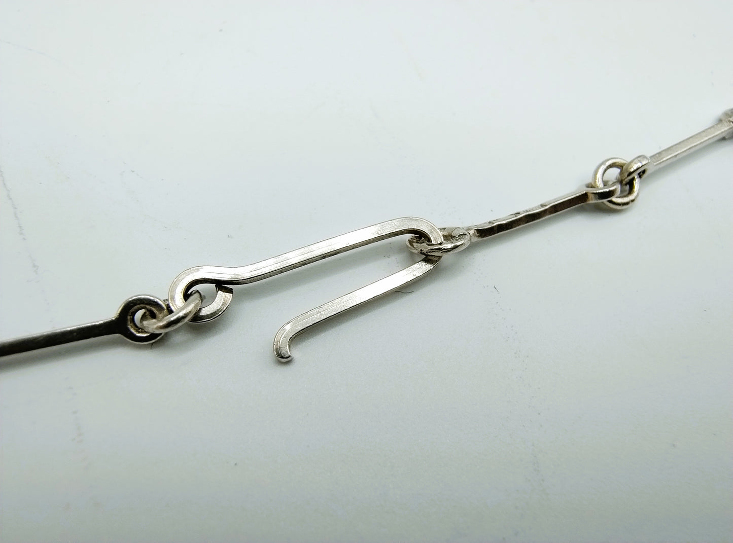 Silver link chain with cross pendant, Finland, 42 cm