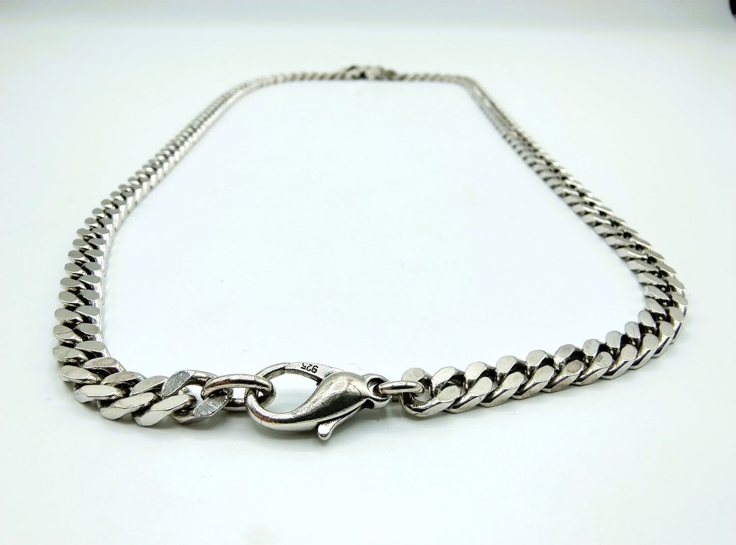 Silver men's chain, 51 cm, 925