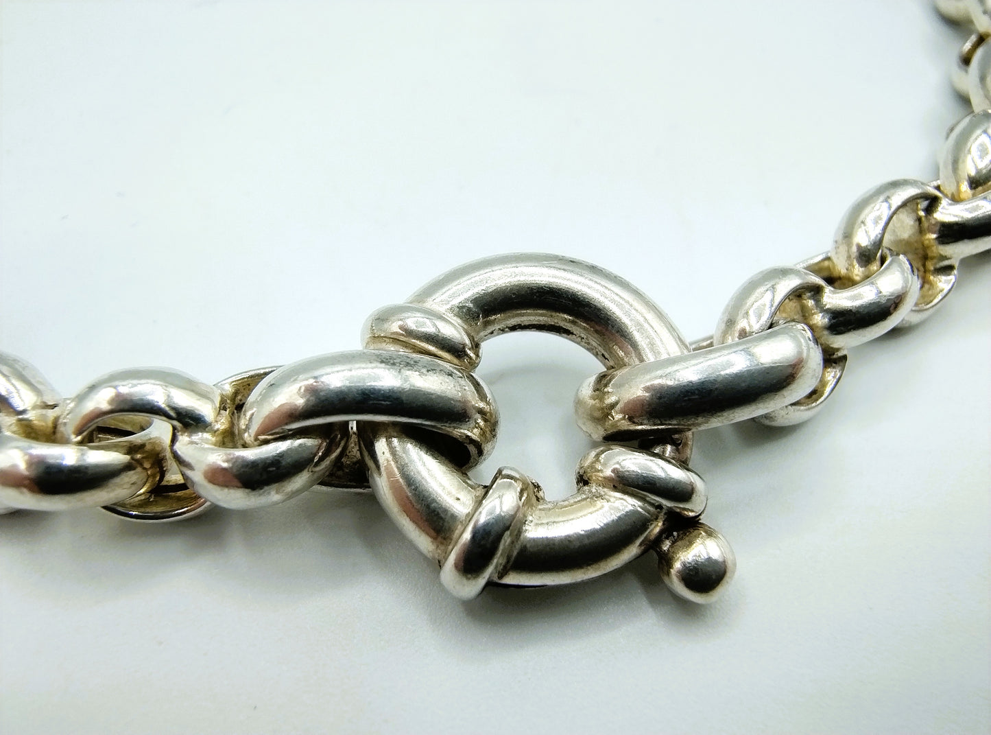 Silver jasseron chain, 50.5 cm, 925