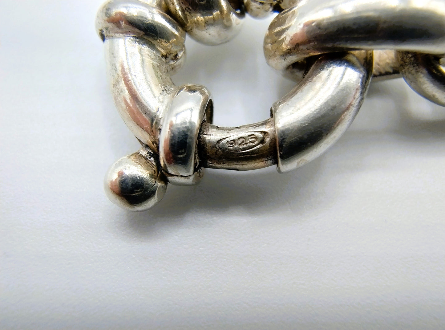 Silver jasseron chain, 50.5 cm, 925