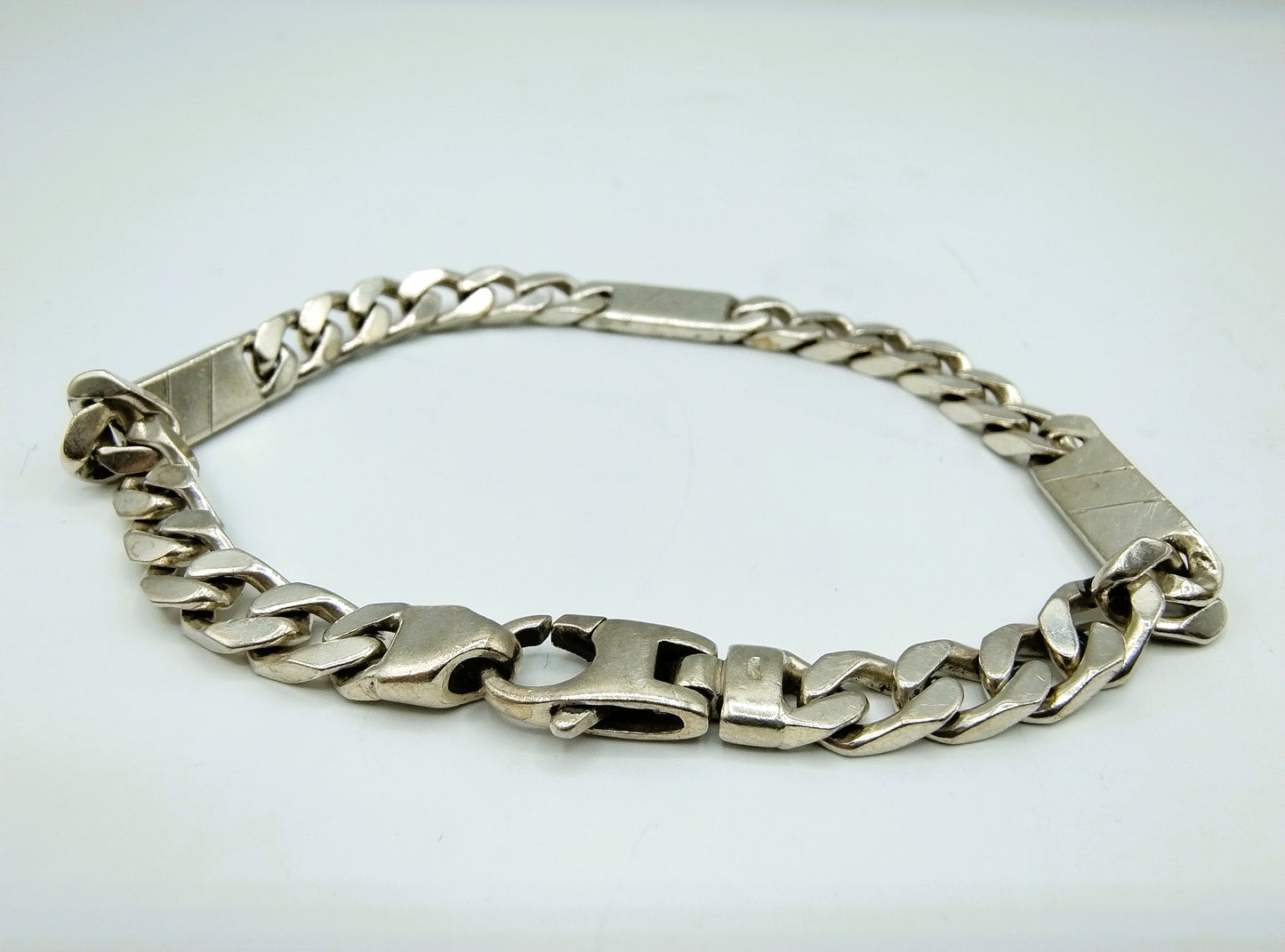 Silbernes Herrenarmband, 21,5 cm, 925