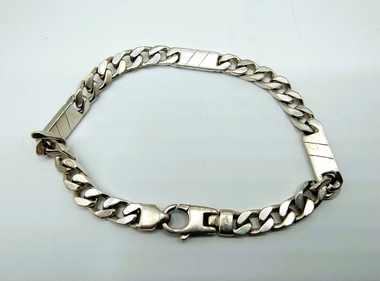 Silbernes Herrenarmband, 21,5 cm, 925