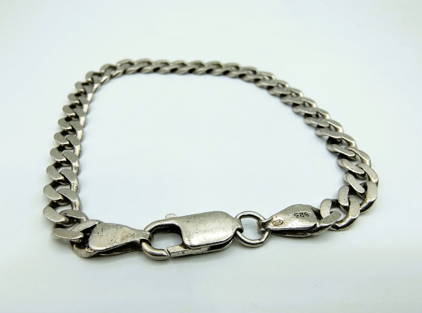 Silbernes Herren-/Jungenarmband, 17,5 cm, 925