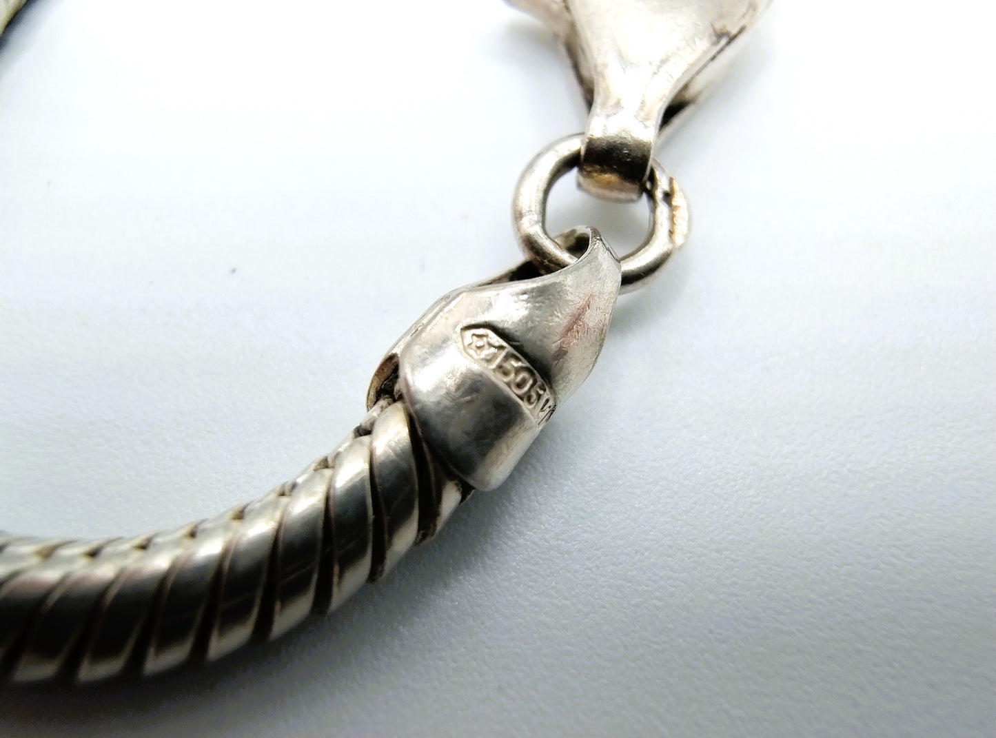 Silbernes Schlangenarmband, 22,5 cm, 925