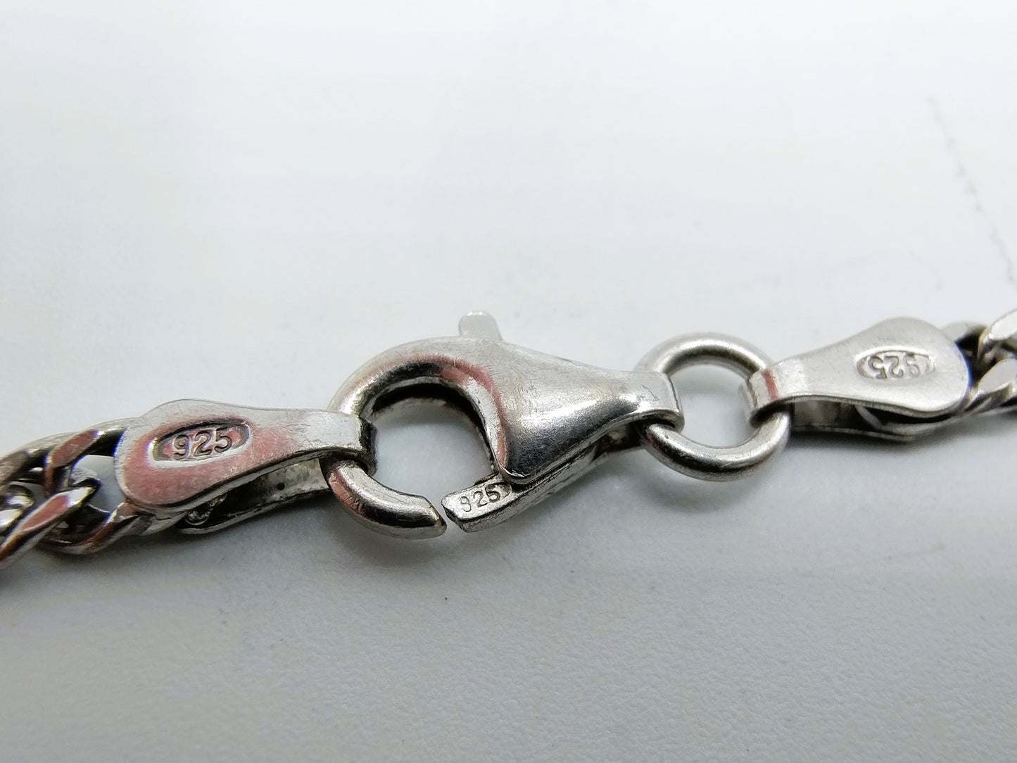 Silberkette mit Kreuzanhänger, 50,5 cm, 925