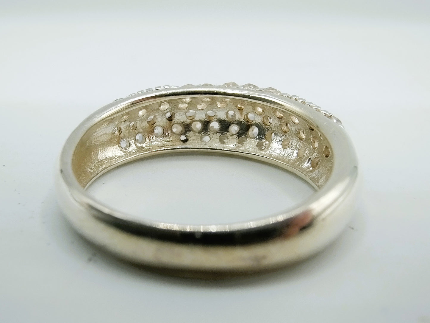 Silberring besetzt mit Zirkonia, 18 mm, 925