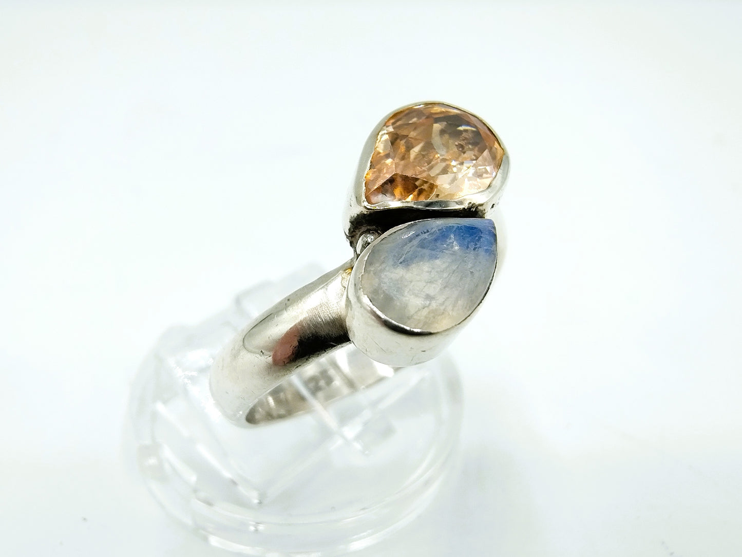 Zilveren ring met rookkwarts, 20 mm, 925