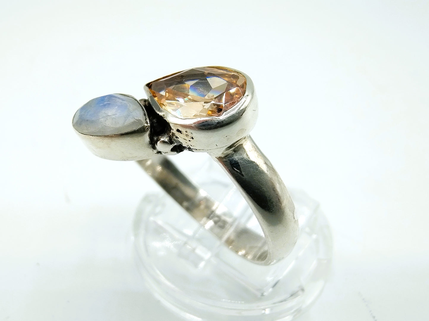 Zilveren ring met rookkwarts, 20 mm, 925