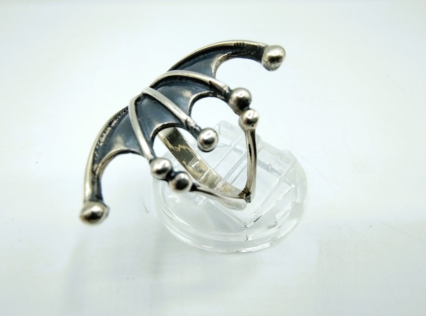 Zilveren fantasie ring, 925, 19 mm,