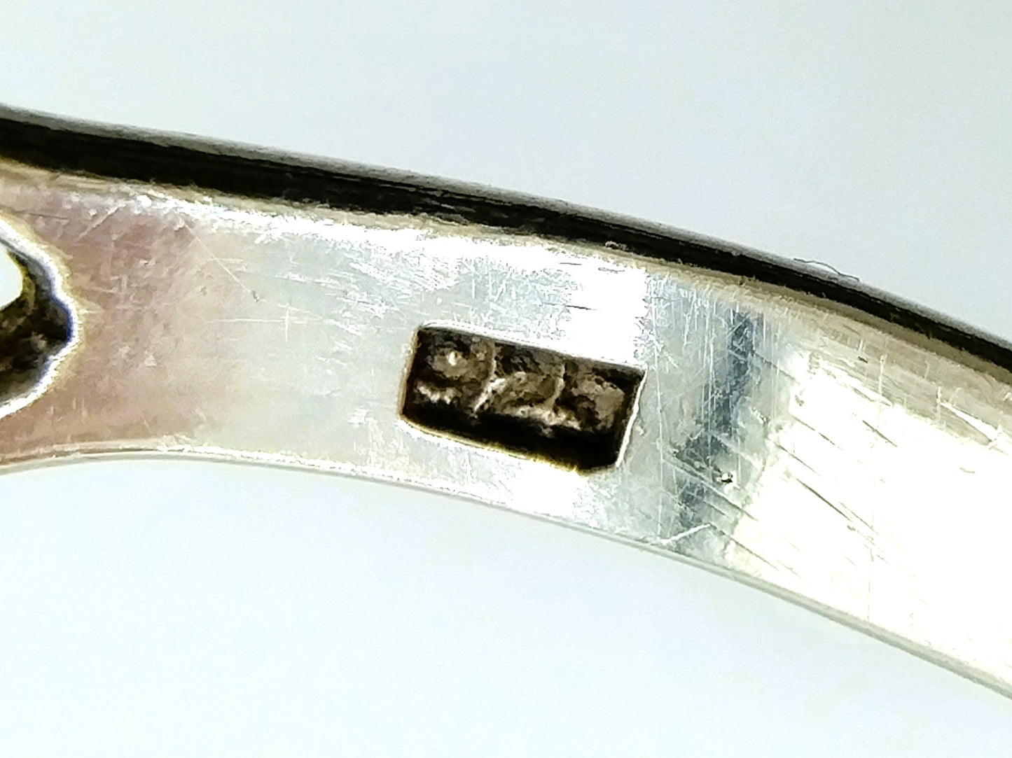Zilveren fantasie ring, 925, 19 mm,