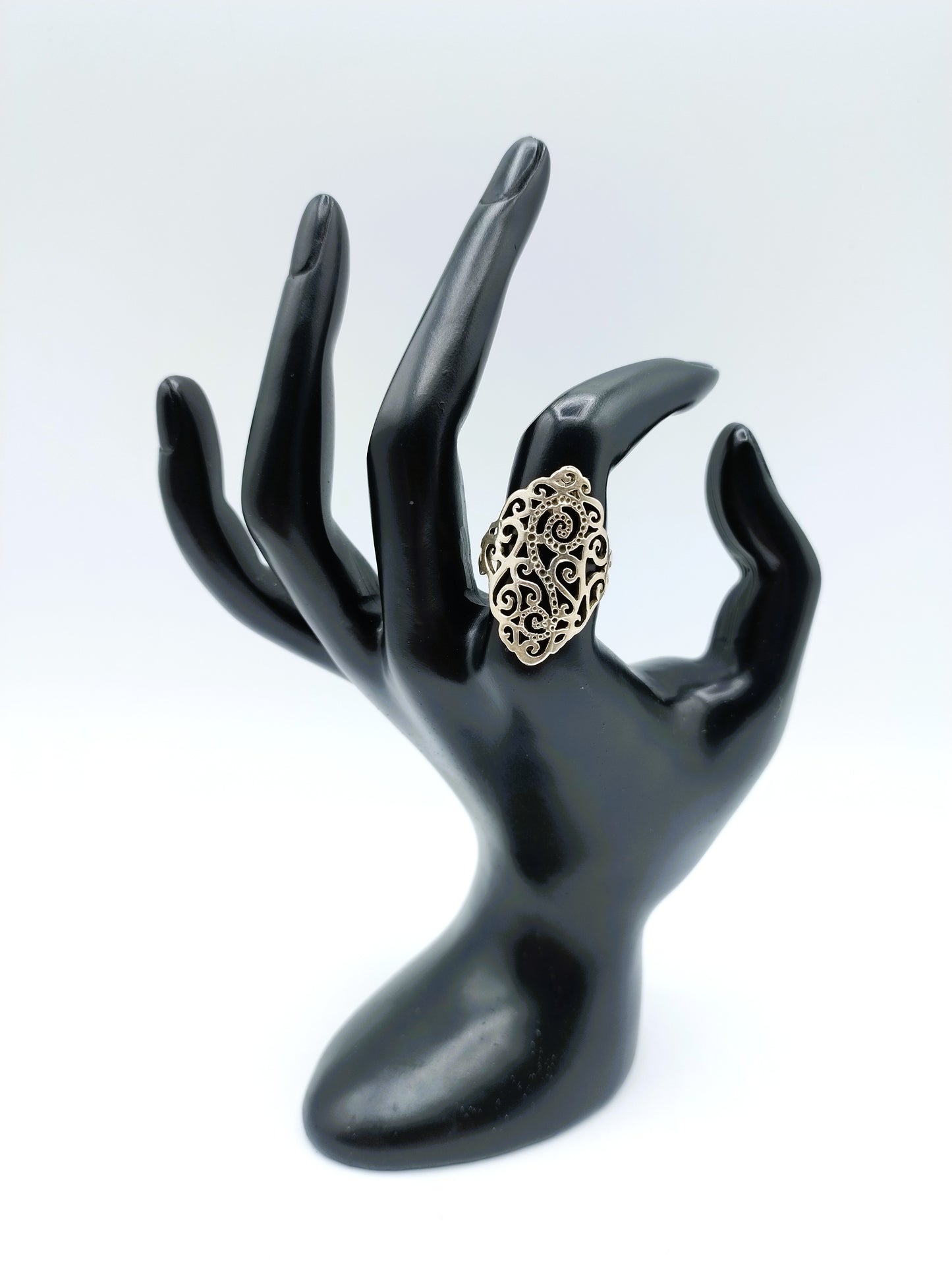 Silberring mit Lockenmotiv, 19 mm, 925