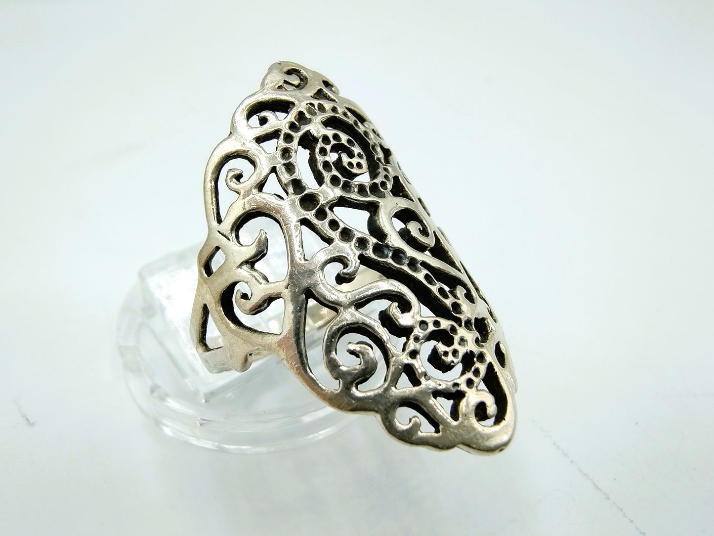 Silberring mit Lockenmotiv, 19 mm, 925
