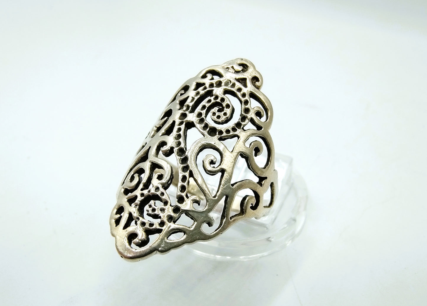 Silberring mit Lockenmotiv, 19 mm, 925