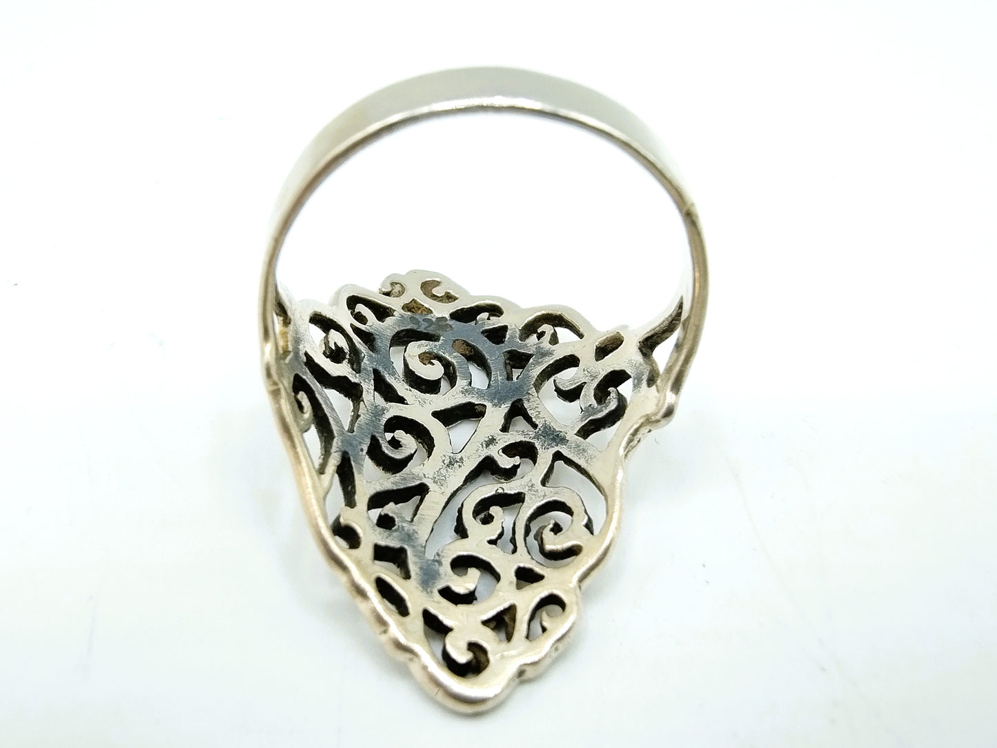 Silberring mit Lockenmotiv, 19 mm, 925