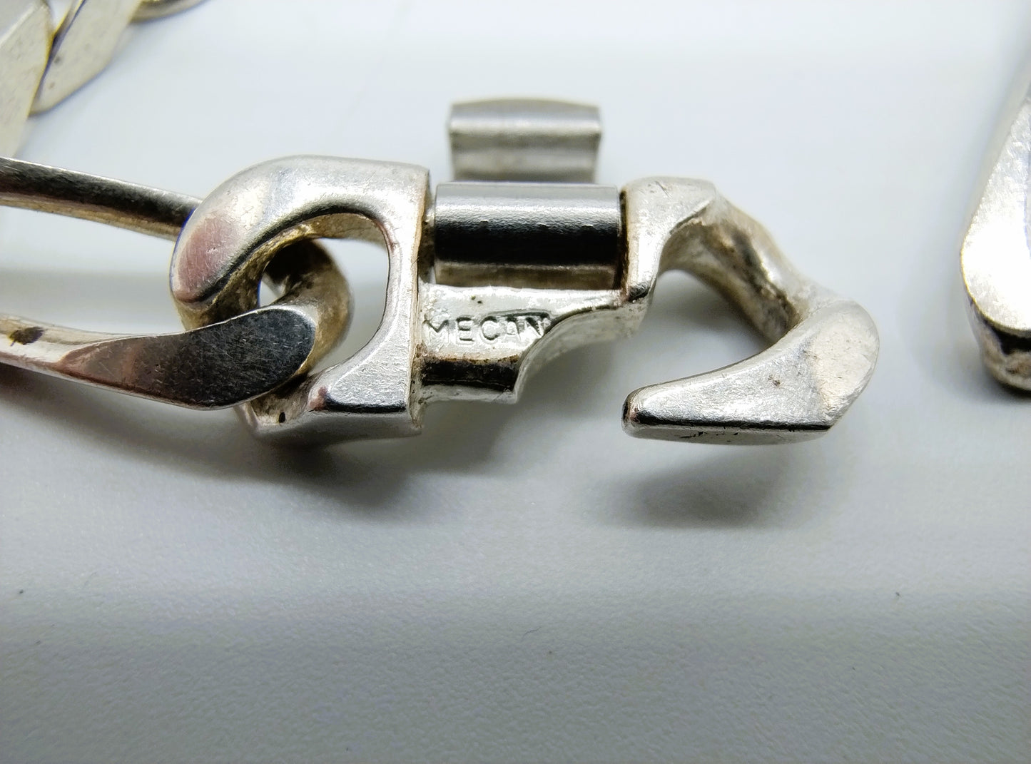 Silver men's chain with figaro link, Dorgay, 70.5 cm (!)