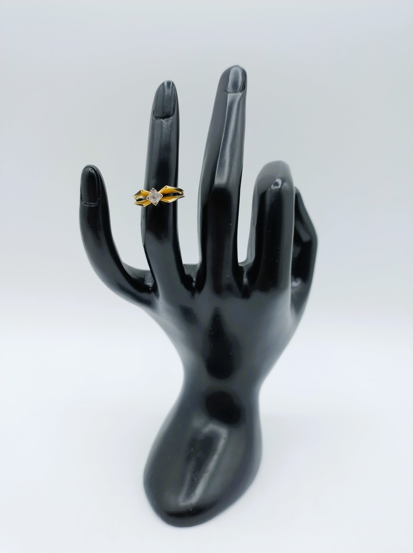 Gold-Solitärring, 15,5 mm