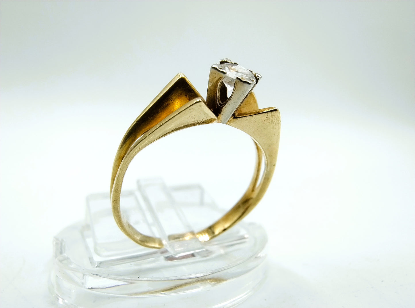 Gold-Solitärring, 15,5 mm