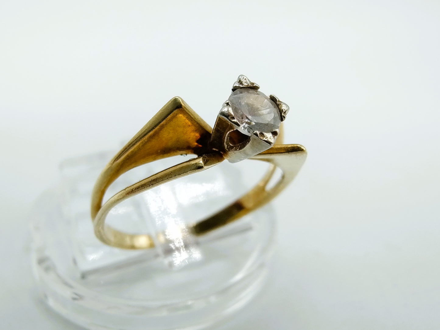 Gold-Solitärring, 15,5 mm